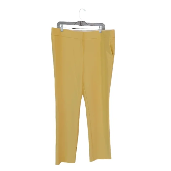 LOFT Pants Jumpsuits Loft Ann Taylor 4t Lemon Yellow Pants Straight Leg Casual Womens Nwot Poshmark